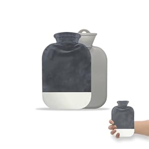 Weiqile Wärmflasche mit Weichem Plüschbezug 500ML