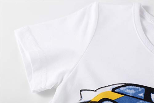 Image of Toddler Boy Clothes Sets T-Shirt&Shorts 2 Packs Kids Summer Outfits Shirt Short Sets 2-7T