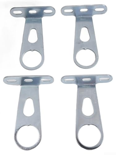 Hosrivae 4er-Pack robuste Metall-Korbhalterung für Frontträger oder Rahmen, kompatibel mit Mountainbikes, Elektro- und Pendlerfahrrädern, Schwarz/Silber (Silber)