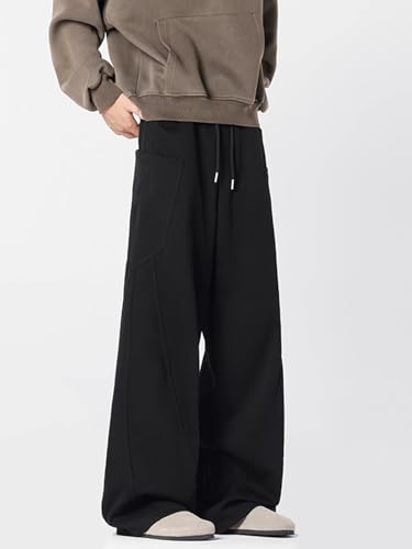 Men's Pants Workwear Loose Fit Retro Couple High Street Spring Wide Leg Sweat Pants for Men4