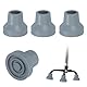 PATIKIL Quad Cane Tips 5/8 Zoll, 4 Stück rutschfeste Gummifuß-Gehstockzubehör-Ersatzfuß für Stehstock Frauen Männer Senioren, Grau (Stil 3)