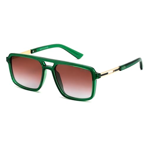 FEISEDY Retro Aviator Polarized Sunglasses for Men Women Trendy Rectangle Womens Mens UV400 Driving Sun Glasses B0377