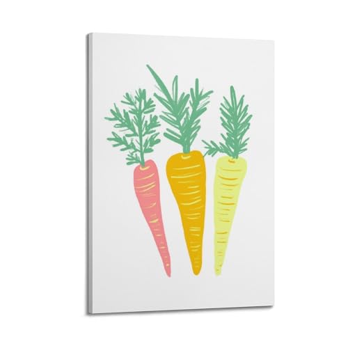 Poster carottes brossées CMHONLY de 20x30 cm pour décoration moderne sur toile