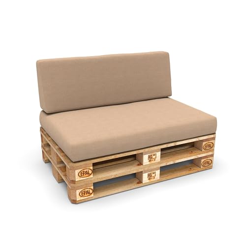 POKAR Palettenkissen Palettenauflagen mit abnehmbarem Bezug Palettenmöbel Palettensofa 2er Set:...