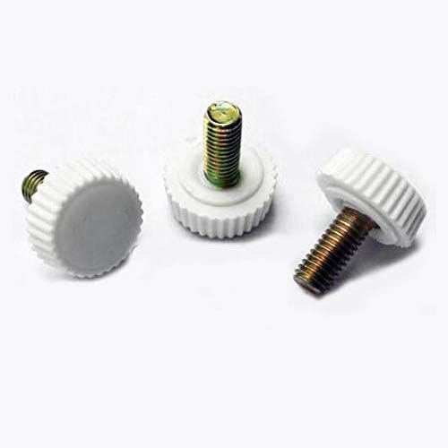 Plastic Head Steel Thumb Screw Hand Adjusting M4 M5 M6 Plastic Handle Adjustable Screw Bolt,straight Kunreled Head - Bolts - - (Dimensions: M4X6 White)