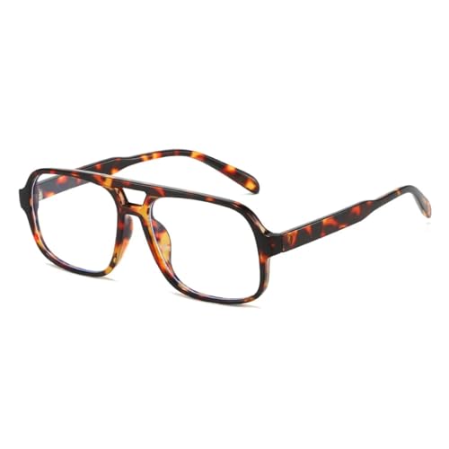 Lunettes anti-lumière bleue rétro à large monture pour soulager la fatigue oculaire devant les écrans