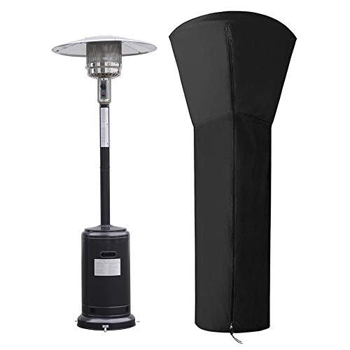Patio Heater Cover Gas Heater Cover 210d Oxford Fabric Waterproof Windproof Uv Heater Protection Cover (226 * 85 * 48cm) Suitable for a Variety of Indoor and Outdoor Heaters Black