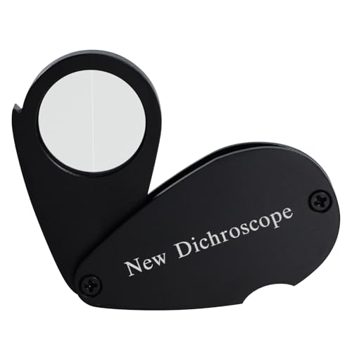 Dichroscope for Gemstone Pleochroism Analysis High-Grade Aluminum Body, 2cm Lens Diameter, Ideal for Gemologists, Jewelers & Hobbyists, Durable & Lightweight Gemstone Color Analyzer (Black)