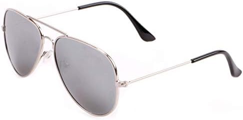 Creamily Kids Aviator Sunglasses For Boys Girls Children Toddler Age 2-9 Kids Sunglasses Polarized UV Protection （Silver/Mirror）