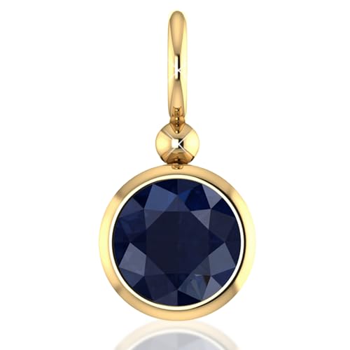 Womens 14K Solid Yellow Gold Mini Lucky Charm Pendant For Necklace and Bracelet Dainty & Delicate Jewelry Gift for Birthday Valentine's Day