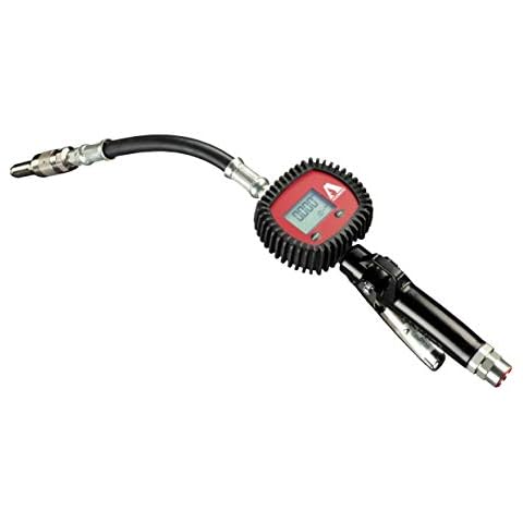 Alemite 3671 Electronic Meter, Flex, Auto Tip,Black; Silver; Red Cover