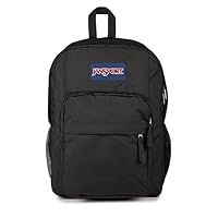 JANSPORT Big Day Pack Zaino capiente con scomparto per laptop da 15 pollici, 43.5 x 19 x 32.5 cm, Nero, Nero