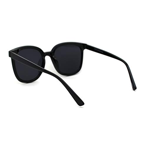 Womens Boyfriend Style Round Oversize Horn Rim Sunglasses4