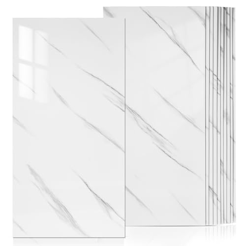 Autocollants carrelage effet marbre imperméables et épais x10