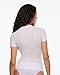 INLYRIC Women's Inbarely Soft Short Sleeve Tops Crew Neck Summer Going Out Tees Basic Slim Fitted Breathable T-Shirt Snow White - See Through Medium