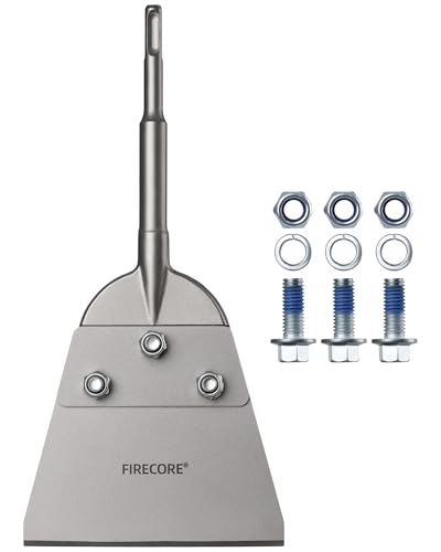 Firecore Burin SDS PLUS, Burin Plat SDS, Chisel Carrelage Large 270mm×130mm pour Perceuse à percussion, Outil pour Colle PVC, Moquette ou Enlever Carrelage