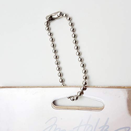 Stainless Steel Ball Chain Tag Key Chain Connector 6 Inch Long 2.4mm Bead Dia 100 Pcs