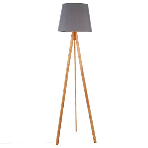 Lampadaire en bambou BAHI gris 160 cm