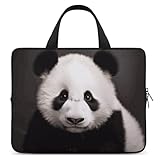 Funda para portátil a prueba de golpes, bolsa de transporte para ordenador portátil, diseño de panda blanco y negro, ligera, para viajes, negocios, 13 pulgadas