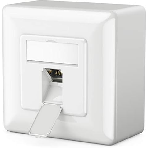 deleyCON CAT 6a Socket de Red RJ45 Blindado Cover
