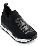 TEXTILE UPPER/TEXTILE LOWER DKNY Damen Jadyn-Slip on Jogg Sneaker, BLK/DK Gun, 37.5 EU