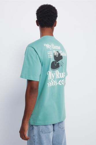 Springfield Camiseta Gráfica Ping Pong SS. 100% Algodón Bci, Verde, S