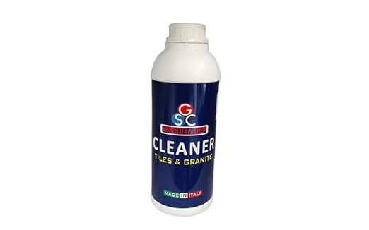G.S. cleaner (titles and granite) removing leftover cement and concrete from the surface of granite and tile