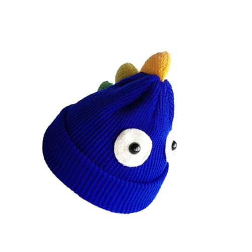 1pc Boys and Girls Knitted Warm Hat Chic Cartoon Dinosaur Design Cozy Beanie for Cold Weather Stretchable Fit for Winter Wear