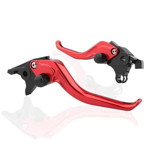 JINCANXIANG Juego De Manijas De Embrague Y Freno Cortas para Motocicletas para DL1000, V-Strom 1000, TL1000R, SV1000 S, GSX1400, Bandit 650S(Red)