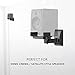 WALI Speaker Wall Mounts, Dual Side Clamping Bookshelf Mounting Bracket for Large Surrounding Sound Speakers, Hold up to 66 lbs. (SWM201XL), 1 Pair, Black