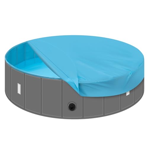 EUGAD Hundepool Große Hunde 120x30cm Hundepool mit Abdeckung Hundeplanschbecken, Faltbarer Hunde Pool, Anti-Rutsch Hundeplanschbecken,PVC Dog Pool Schwimmbecken für große Hunde EUGAD Hundepool Große Hunde 120x30cm Hundepool mit Abdeckung Hundeplanschbecken, Faltbarer Hunde Pool, Anti-Rutsch Hundeplanschbecken,PVC Dog Pool Schwimmbecken für große Hunde