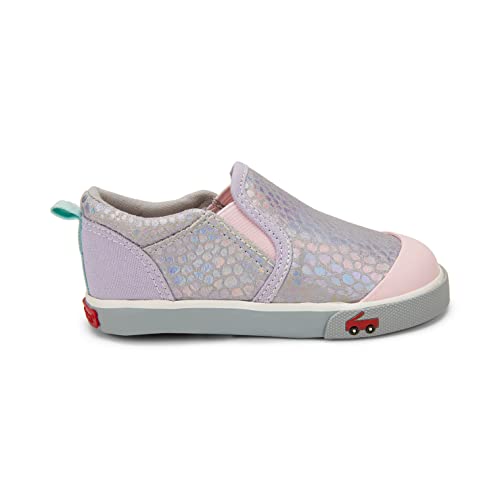 See Kai Run Kids Girl's Italya (Toddler/Little Kid) Silver Leather 5 Toddler M3