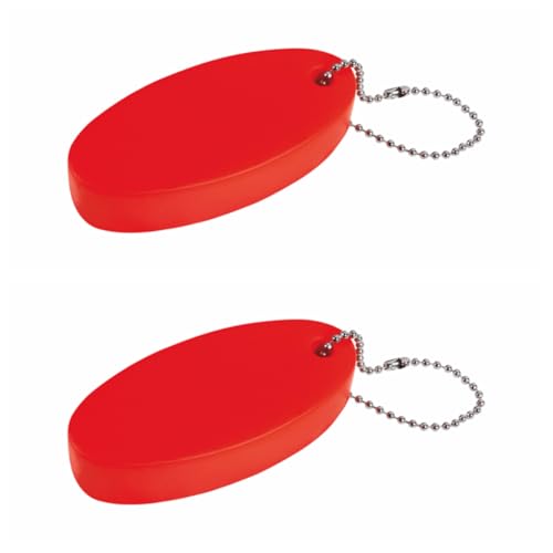 ONE SHOP di Bracalente Piero Llavero flotador ideal para embarcaciones náuticas mar lago melocotón, las llaves son seguras no hundiendo Antistress cadena de metal cromado, rojo, S