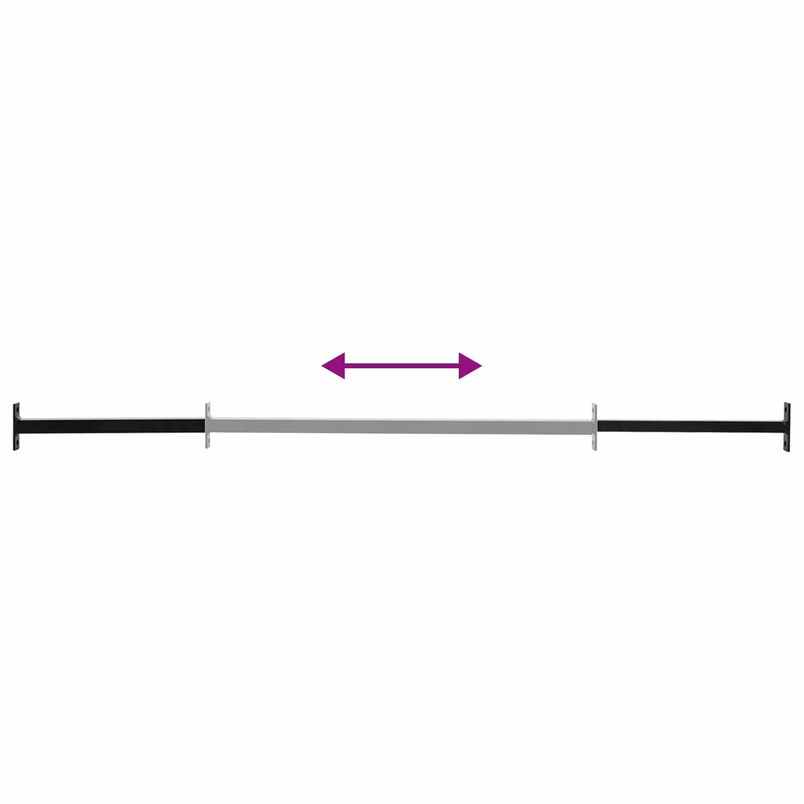 Barra de seguridad ajustable para ventanas 3 pcs Negro Acero para balcón,planta baja,ventana de bodega,ventanas exteriores