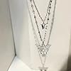 KFRS 925 Sterling Silver Butterfly Necklace for Women Double Layer Clavicle Chain Shiny CZ Necklace Dainty Gifts Party Jewelry Gift #2