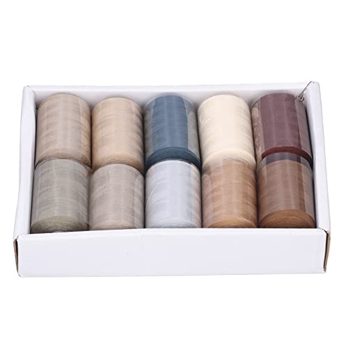 Set de 10 hilos para máquina de coser Arythia, poliéster, color gris, alta resistencia miniatura 6
