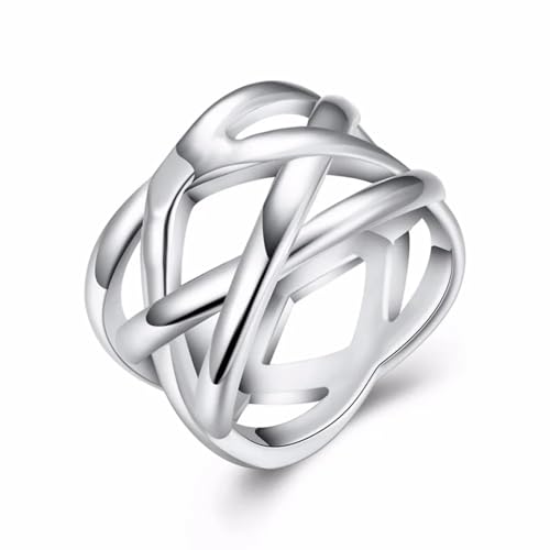 Bijoux pour double X cross en argent bague tendance homme femme