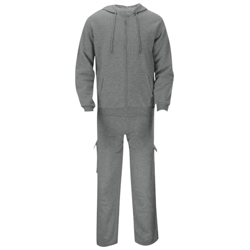 Mens Sweatsuits 2 Piece Set Fleece Zip Up Hoodie and Sweatpants Set Fall Casual Comfy Jogging Sweat Suits Tracksuits3