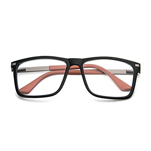 KoKoBin Reading Glasses Anti-Blue Light for Men and Women Blue Light Filter Computer Reading Aid Spring Hinge Metal Full Screen Glasses (Orange - Image 2
