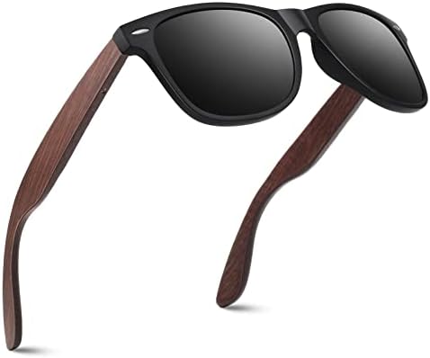 CGID Wooden Original UV400 CAT 3 Mens Womens Polarised Sunglasses- Single/Double Package, Mirrored M07