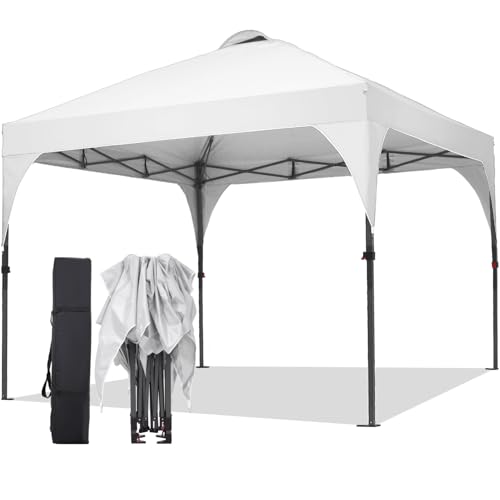 Oneofics Pop Up Canopy, 10x10 FT Instant Outdoor Canopy Tent with Carrying Bag, 3 Adjustable Heights...