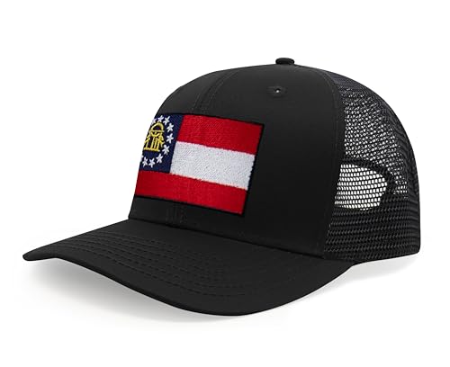 Image of International Tie State Hat for Men and Women, Adjustable Snapback Trucker Baseball Cap with Embroidered Patch
