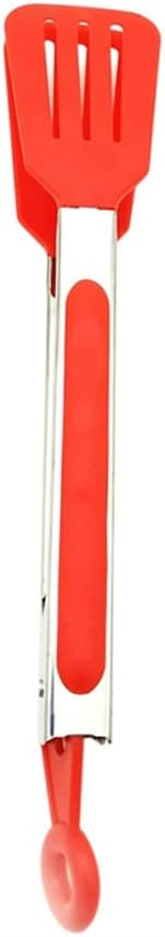 Silicone BBQ Grilling Tong Salad Bread Serving Non-Stick Kitchen Barbecue Steak Clip Cooking Tool(white-Dinosaur Doodle4)