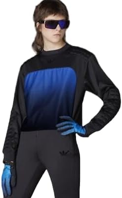 ADIDAS Originals Women's Blue Version Goalkeeper Jersey Long Sleeve TOP, Black/Team Royal Blue, Medium
