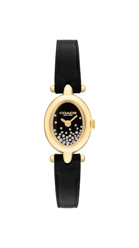 Image of Coach Sammy Women's 2H Quartz Watch Gift Set with Matching Adjustable Jewelry Bracelet - Oval Case - Minimalist Style - Gift for Her - 22.5mm