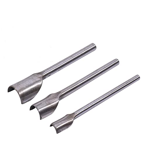 端落とし ヘリ落とし エンドポンチ レザークラフト U型 3本セット 工具 道具 皮 革 DIY U字型 ポンチ 革細工
