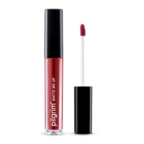 Image of Pilgrim Liquid Matte Lipstick -Red Revenge | Lipstick for Women with Hyaluronic Acid & Spanish Squalane | Transferproof, Long Lasting & Non Drying with Hydrating Ingredients 3gms