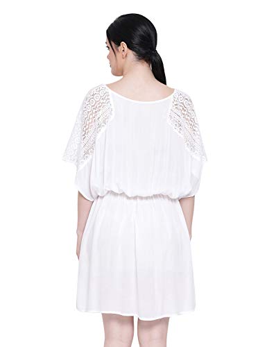 Image of oxolloxo Women's V-Neck Solid A-Line Nightwear Dress