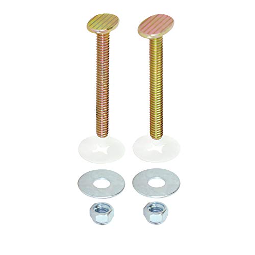 EZ-FLO 1/4 Inch x 3-1/2 Inch Closet Bolt Set Brass-Plated 40025