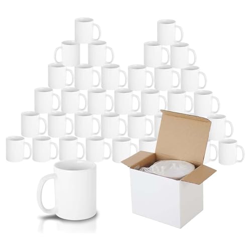 shine planet Unbedruckte Keramik-Sublimationsbecher in AAA-Qualität 325 ml Fassungsvermögen Fotobecher für den Sublimationsdruck Verpackung in Einzelkartons (12 Stück)